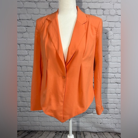 Anna Grace Jackets & Blazers - Anna Grace Orange One Button Blazer Size M